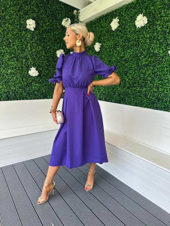 Women Maxi Canella Lane Elizabeth Detailed Occasion Dress Violet