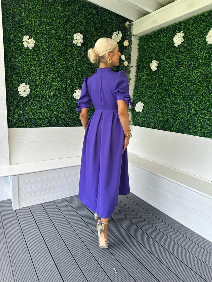 Women Maxi Canella Lane Elizabeth Detailed Occasion Dress Violet