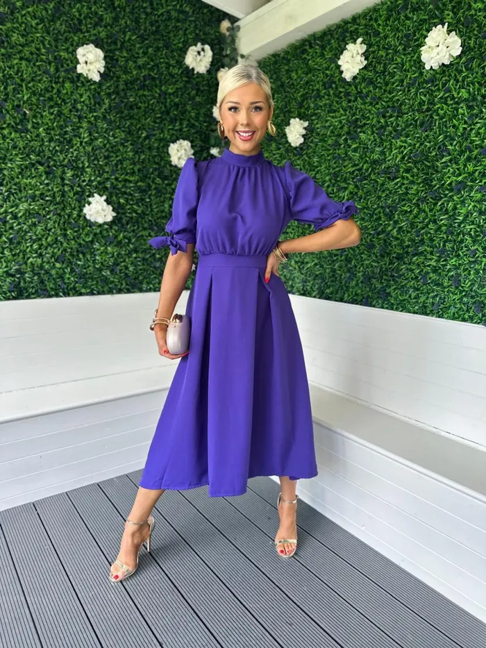 Women Maxi Canella Lane Elizabeth Detailed Occasion Dress Violet