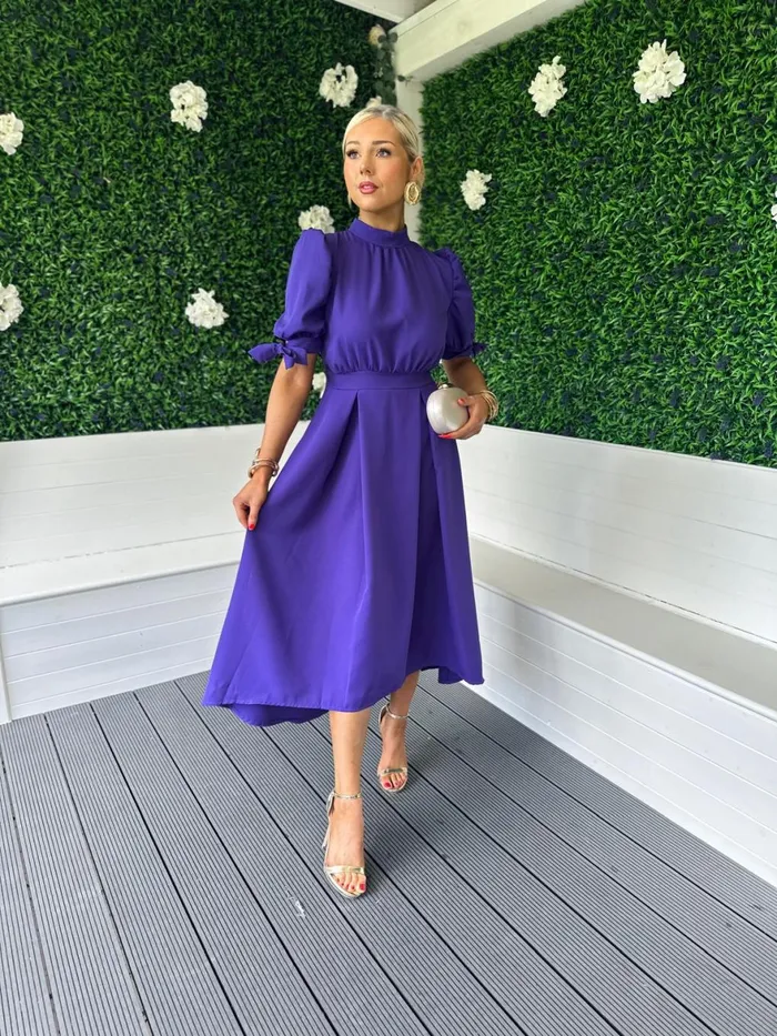 Women Maxi Canella Lane Elizabeth Detailed Occasion Dress Violet