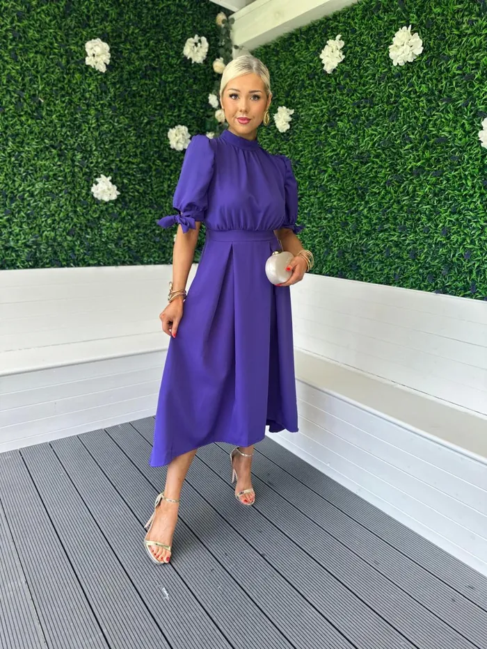 Women Maxi Canella Lane Elizabeth Detailed Occasion Dress Violet