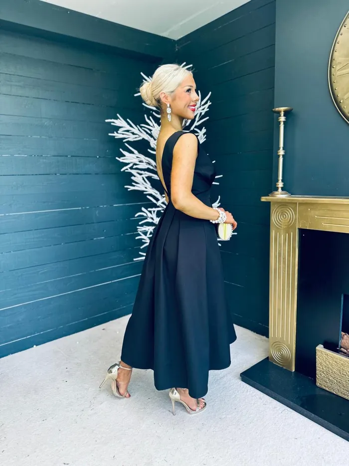 Women Maxi Canella Lane Helen Detailed Occasion Dress Black