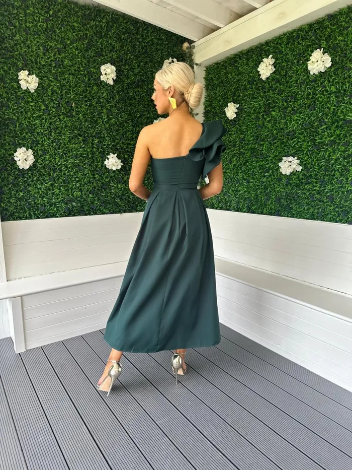 Women Maxi Canella Lane Trudy Detailed Occasion Dress Forest