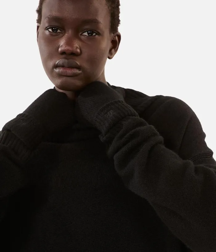 WomenMen Hats and Scarves THE KOOPLES Black Cashmere Gloves