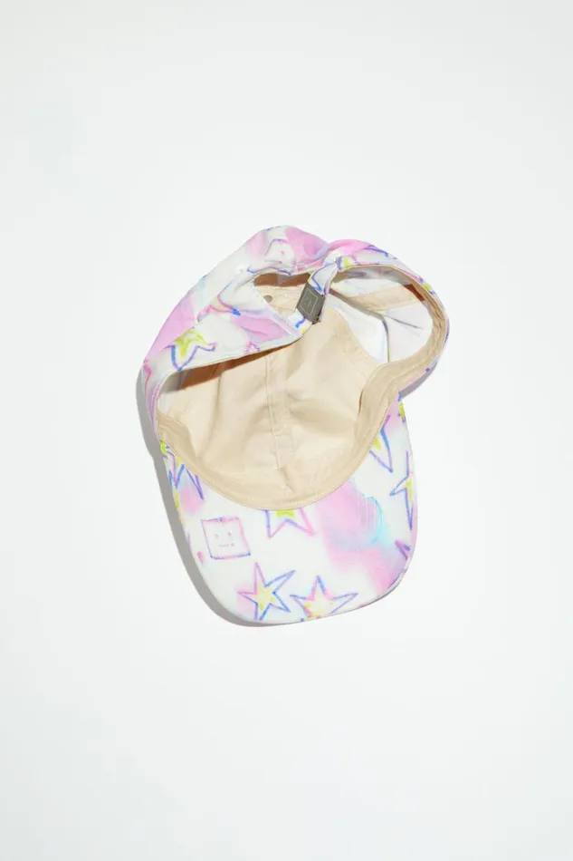 Women Micro Face Patch Cap Pale Pinkmulti Acne Studios Hats