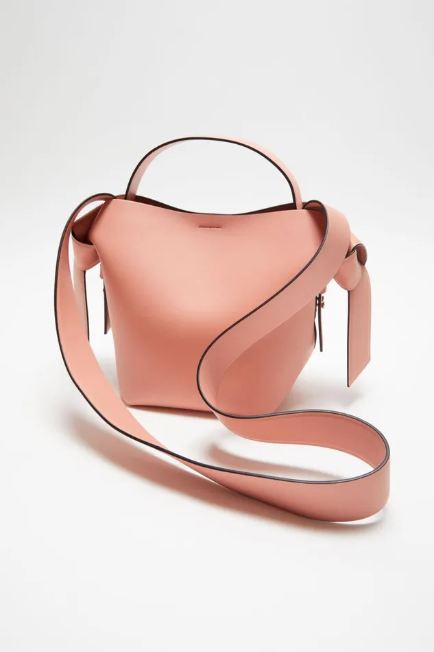 Women Musubi Mini Shoulder Bag Salmon Pink Acne Studios Bags