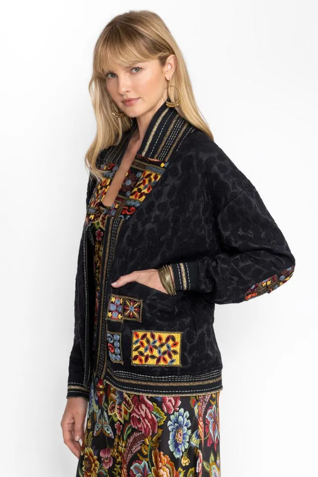 Women Outerwear Johnny Was COBBLE CARDIGAN Black