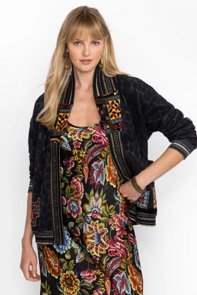 Women Outerwear Johnny Was COBBLE CARDIGAN Black