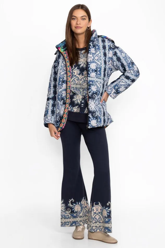 Women Outerwear Johnny Was MAURI PUFFER JACKET Darnahta Scarf Print Women Outerwear Johnny Was MAURI PUFFER JACKET Darnahta Scarf Print