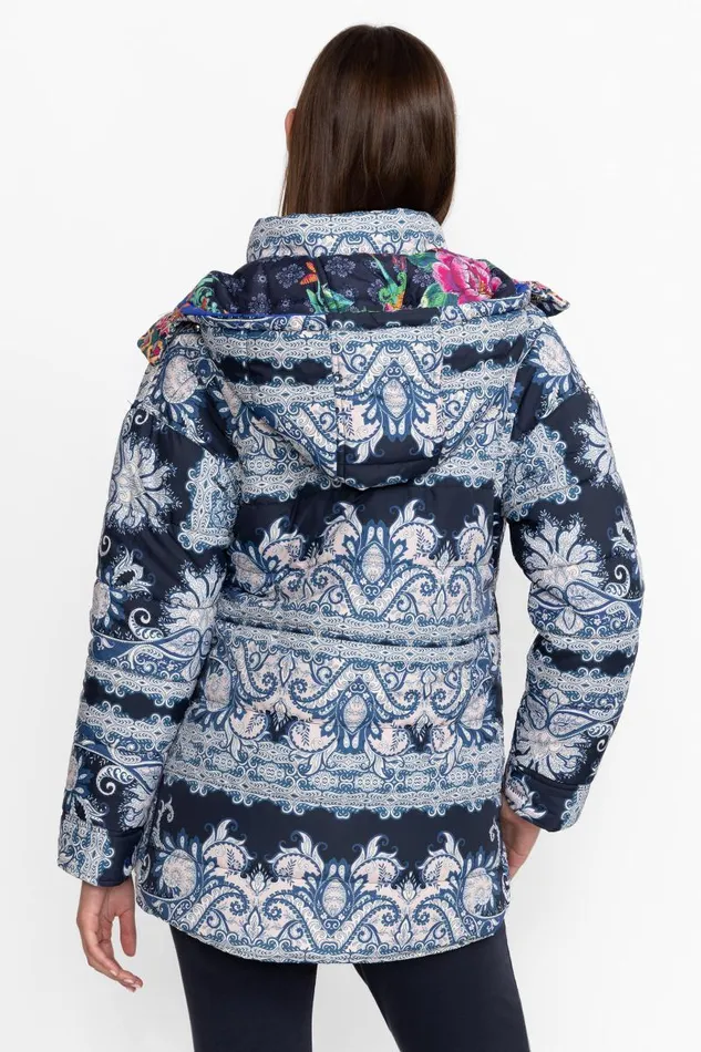 Women Outerwear Johnny Was MAURI PUFFER JACKET Darnahta Scarf Print Women Outerwear Johnny Was MAURI PUFFER JACKET Darnahta Scarf Print