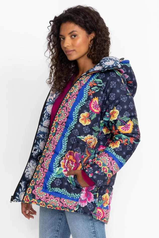 Women Outerwear Johnny Was MAURI PUFFER JACKET Darnahta Scarf Print Women Outerwear Johnny Was MAURI PUFFER JACKET Darnahta Scarf Print