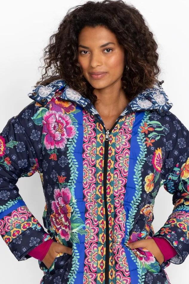 Women Outerwear Johnny Was MAURI PUFFER JACKET Darnahta Scarf Print Women Outerwear Johnny Was MAURI PUFFER JACKET Darnahta Scarf Print