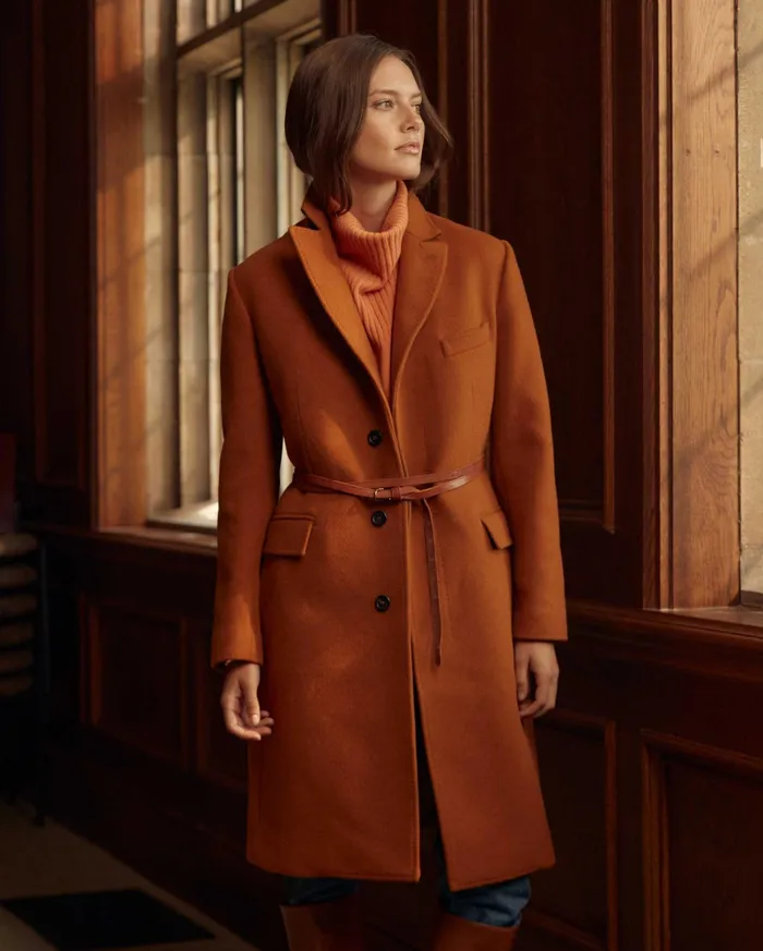 Women Peak Lapel Crombie Gingerbread Billy Reid Jackets and Outerwear
