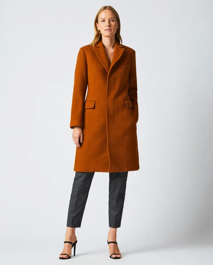 Women Peak Lapel Crombie Gingerbread Billy Reid Jackets and Outerwear
