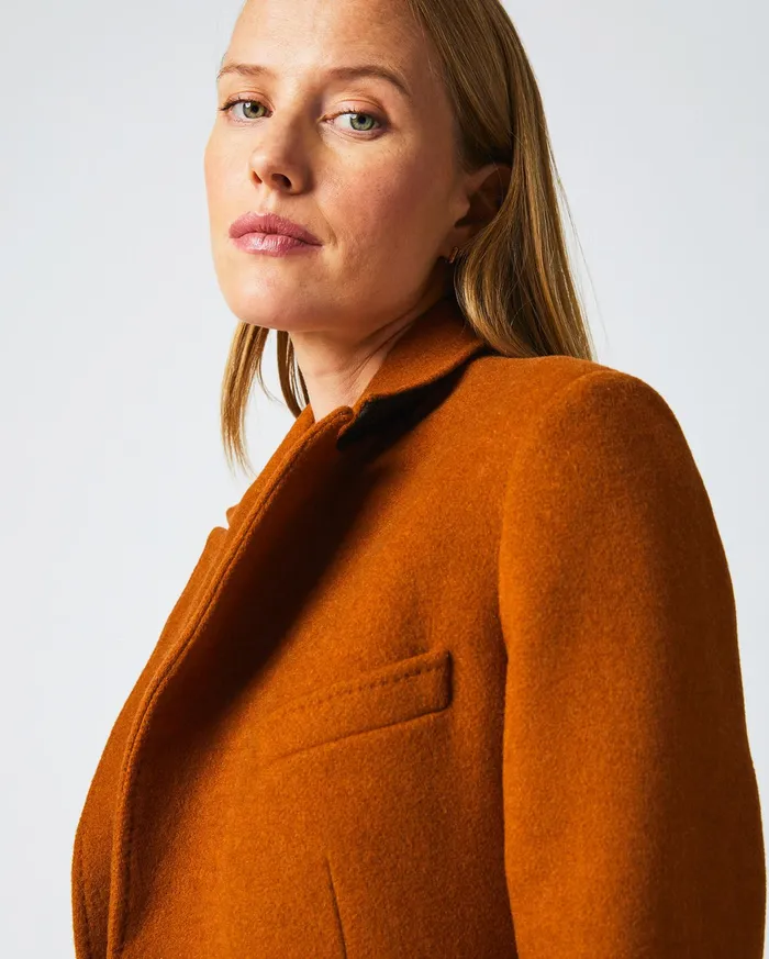 Women Peak Lapel Crombie Gingerbread Billy Reid Jackets and Outerwear