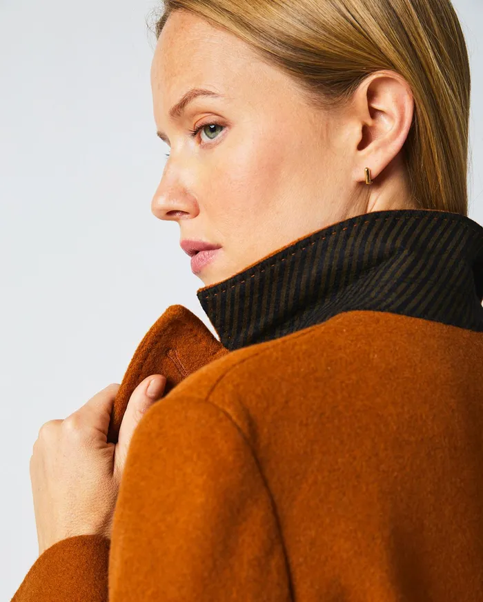 Women Peak Lapel Crombie Gingerbread Billy Reid Jackets and Outerwear