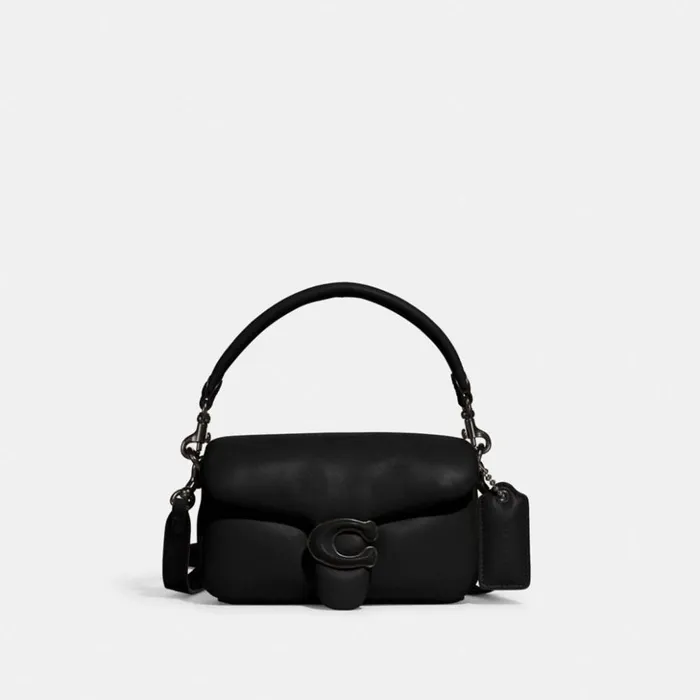 Women Pillow Tabby Shoulder Bag 18 Pewterblack Coach Shoulder Bags and Hobos