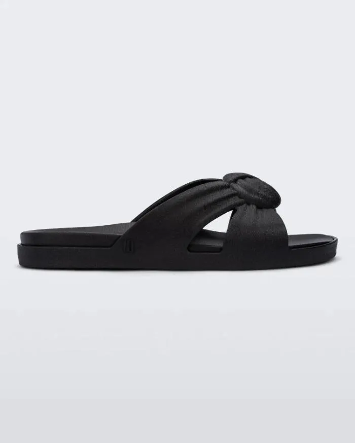 Women Plush Black Melissa Slides