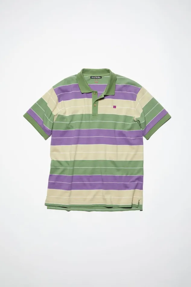 Women Polo Tshirt 8211 Regular Fit Purplegreen Acne Studios Tshirts
