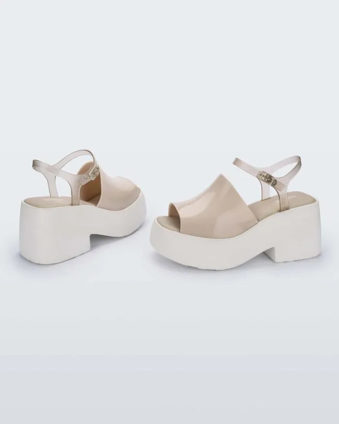Women Pose Whitebeige Melissa Platforms