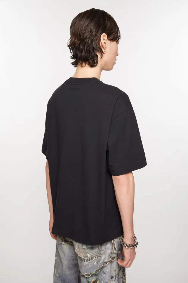 Women Printed Tshirt Black Acne Studios Tshirts