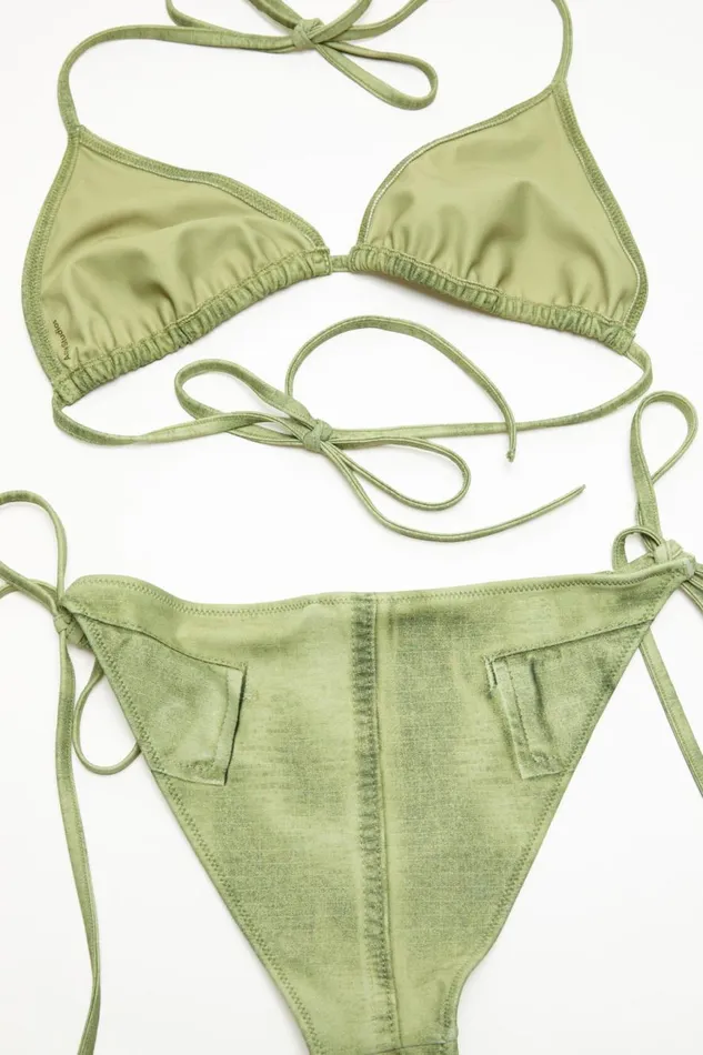 Women Printed Twopiece Swimwear Sage Green Acne Studios Shorts