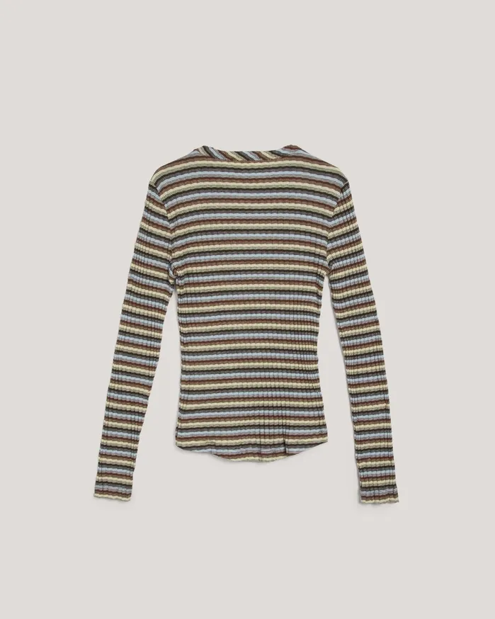Women Raindrops Top Multi Stripe YMC Tops and TShirts