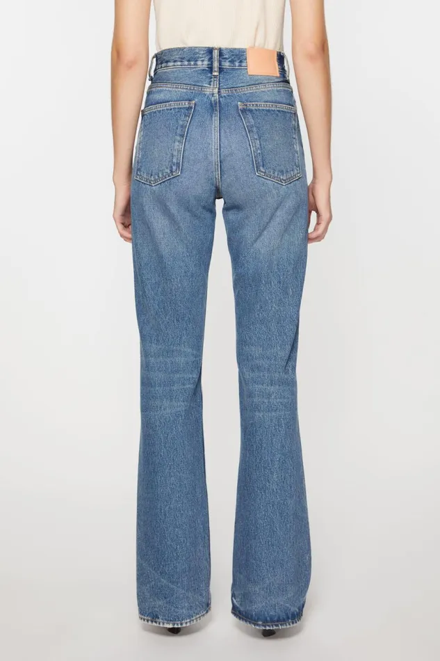 Women Regular Fit Jeans 8211 1977 Mid Blue Acne Studios Jeans