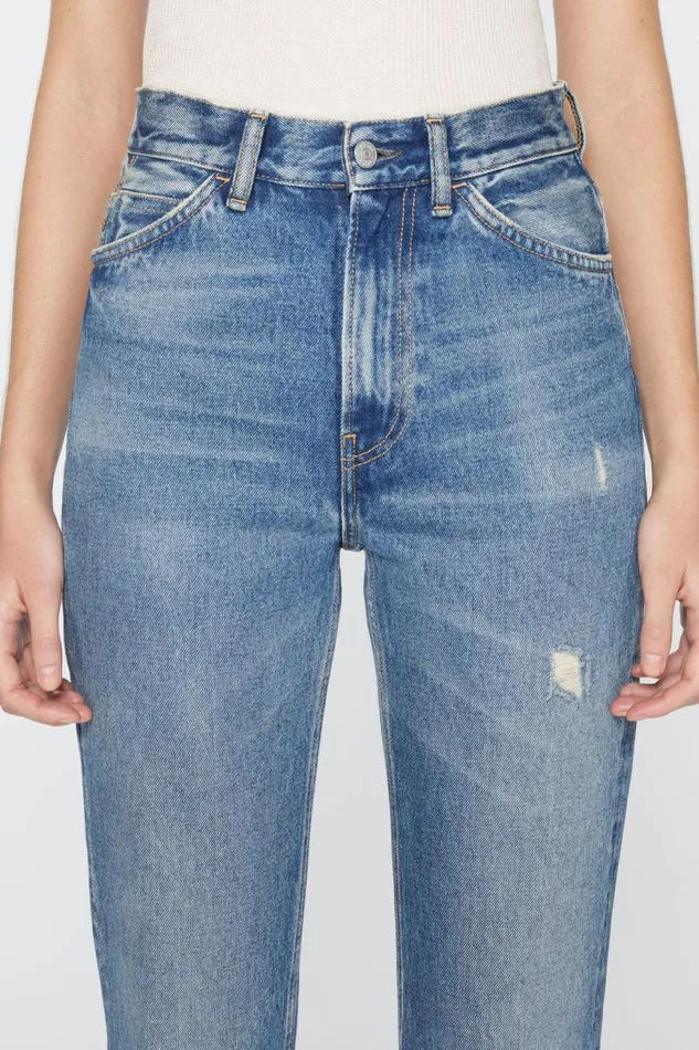 Women Regular Fit Jeans 8211 1977 Mid Blue Acne Studios Jeans