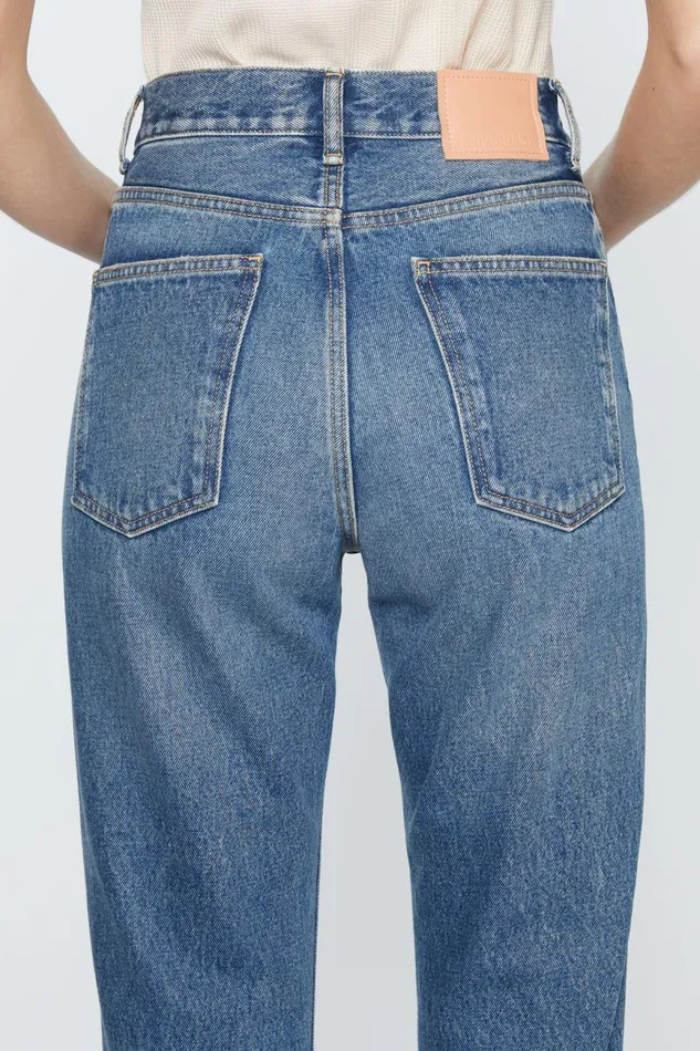 Women Regular Fit Jeans 8211 1977 Mid Blue Acne Studios Jeans