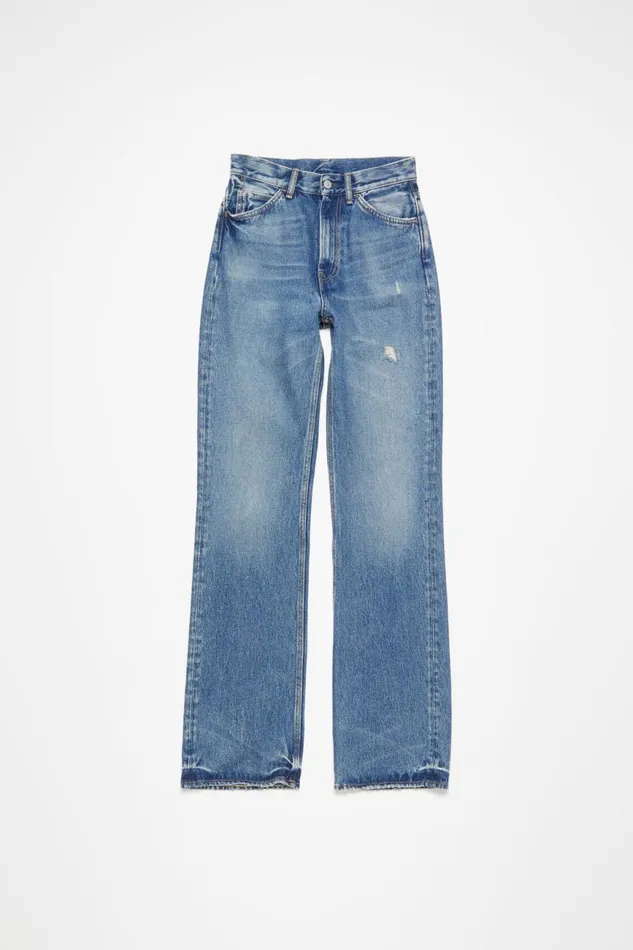 Women Regular Fit Jeans 8211 1977 Mid Blue Acne Studios Jeans