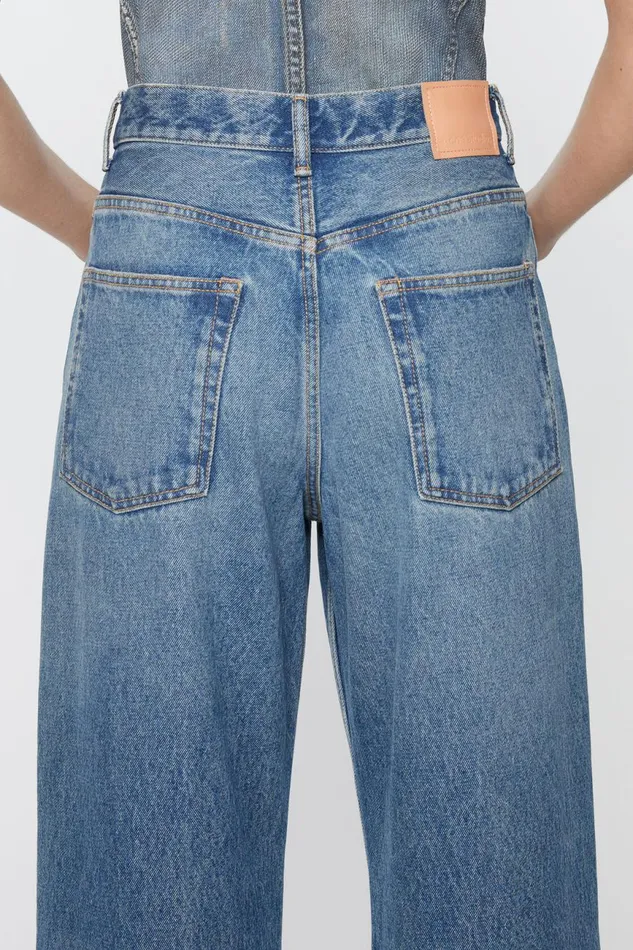 Women Relaxed Fit Jeans 8211 2022F Mid Blue Acne Studios Jeans