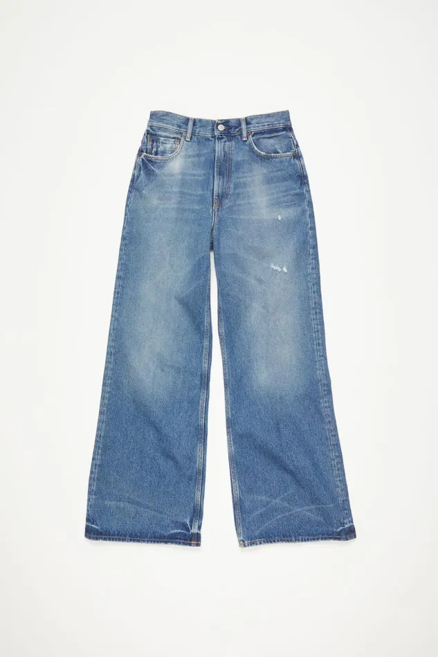 Women Relaxed Fit Jeans 8211 2022F Mid Blue Acne Studios Jeans