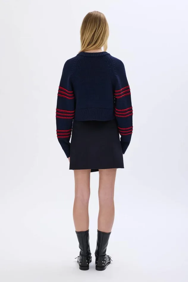Women Reversable Wrap Skirt Navy Blue Sonia Rykiel Skirts
