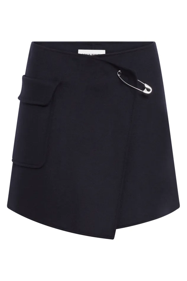 Women Reversable Wrap Skirt Navy Blue Sonia Rykiel Skirts