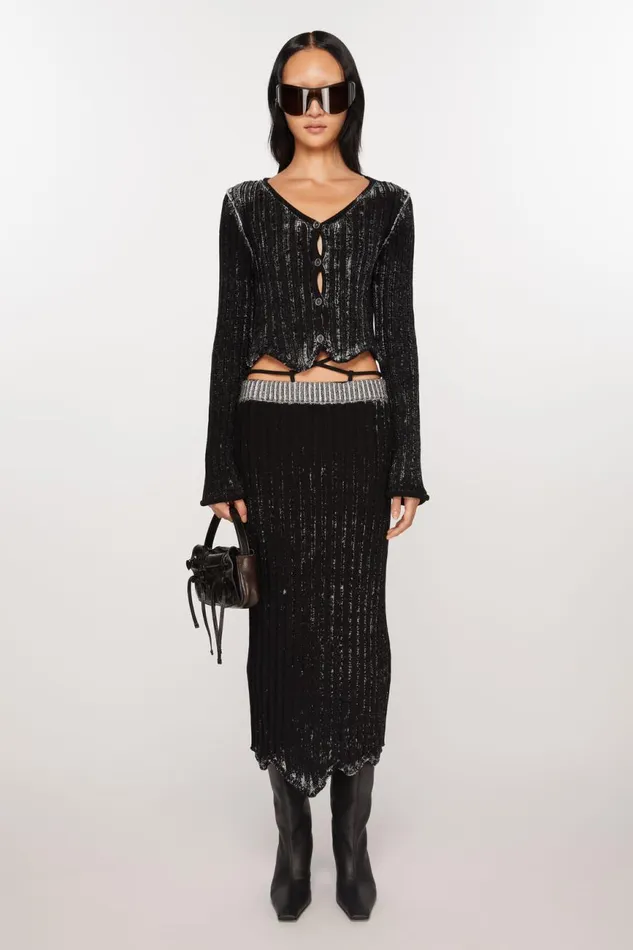 Women Rib Skirt Blackwhite Acne Studios Skirts
