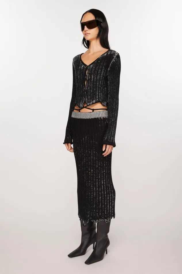 Women Rib Skirt Blackwhite Acne Studios Skirts