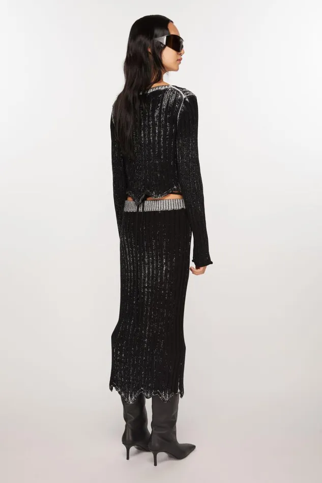 Women Rib Skirt Blackwhite Acne Studios Skirts
