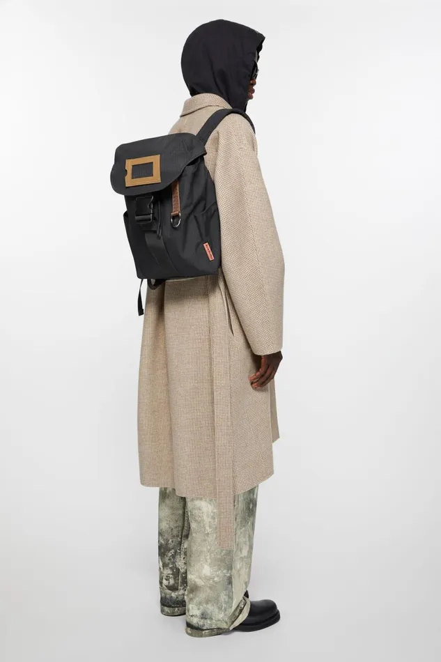 Women Ripstop Nylon Backpack Black Acne Studios Bags
