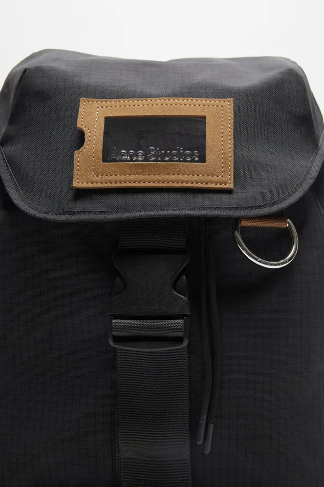 Women Ripstop Nylon Backpack Black Acne Studios Bags