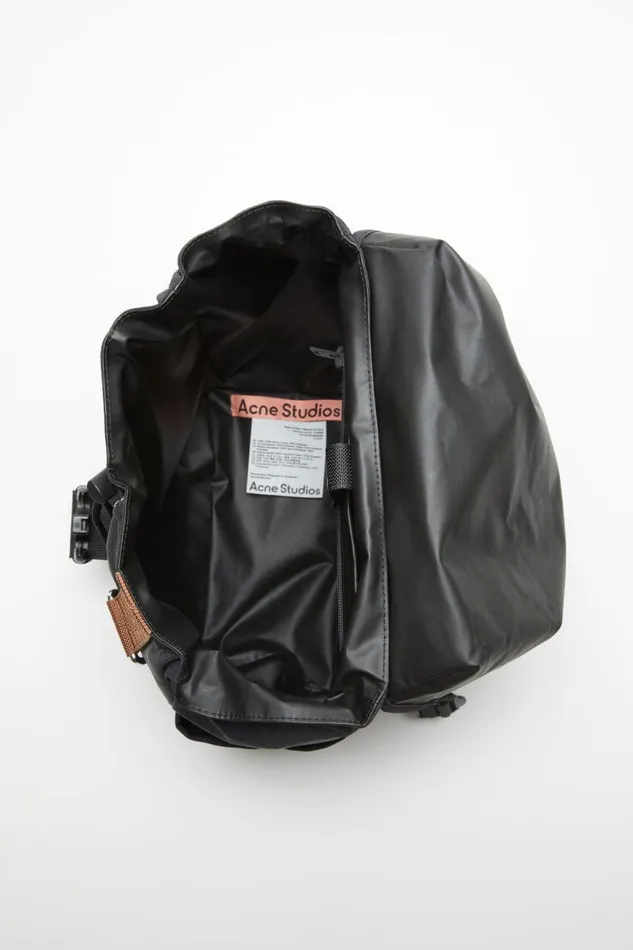 Women Ripstop Nylon Backpack Black Acne Studios Bags
