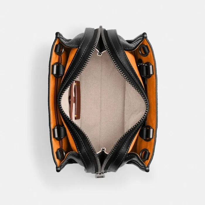 Women Rogue 20 In Colorblock Regenerative Leather Pewterblack Coach Satchels and Top Handles