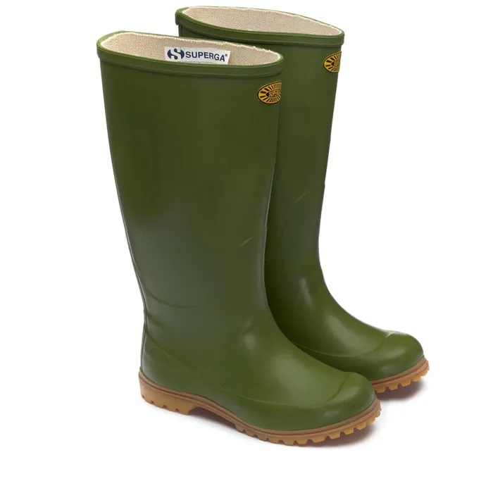 Women Rubber Boots Unisex 7324GINOCCHIO ALPINA High Cut OLIVE Superga Gumboots