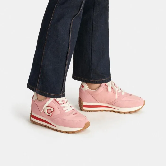 Women Runner Sneaker Bubblegumsport Red Coach Sneakers