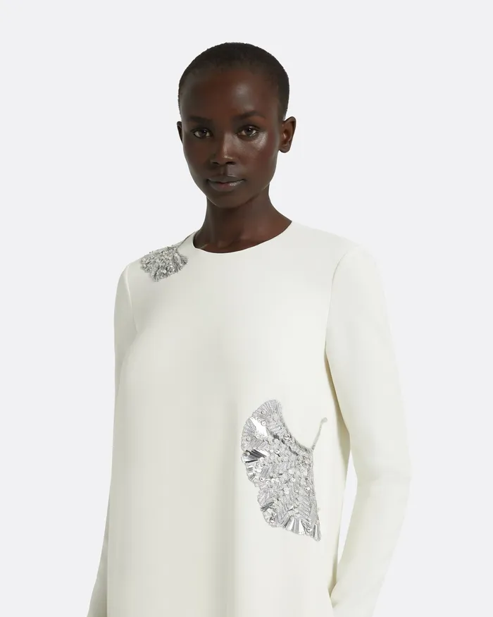 Women Safiyaa Naima Ivory Long Dress Ivory Dresses