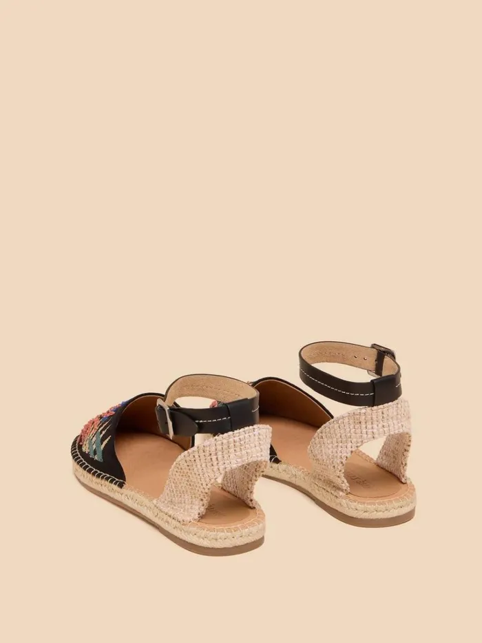 Women SANDALS White Stuff Honeysuckle Leaf Espadrille Black Multi Women SANDALS White Stuff Honeysuckle Leaf Espadrille Black Multi