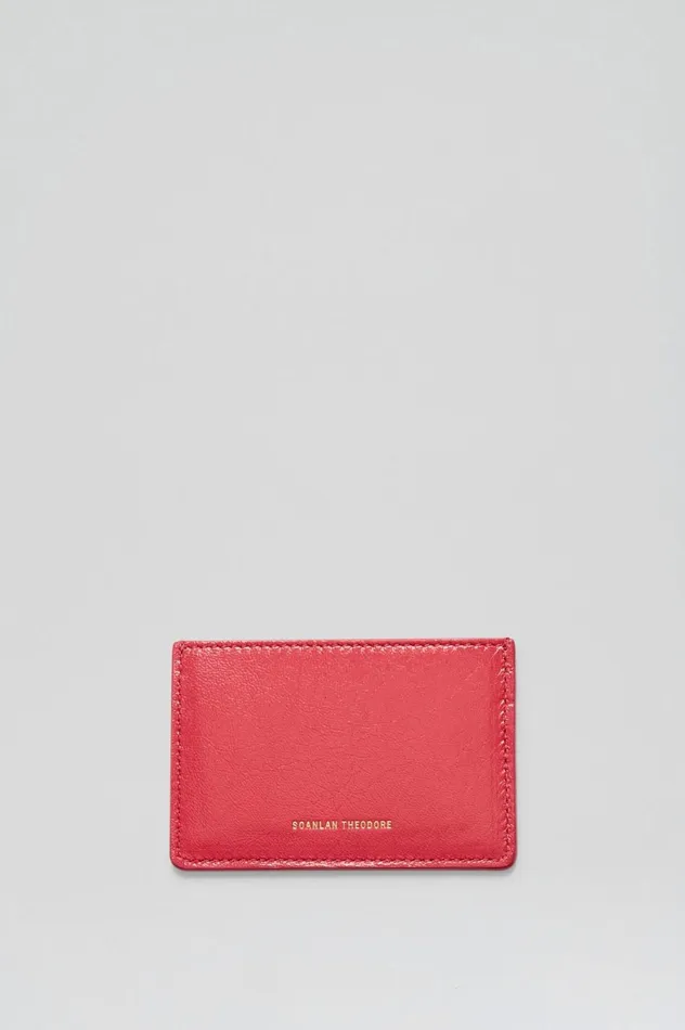 Women Scanlan Theodore Bags FLAT CARD HOLDER Raspberry Women Scanlan Theodore Bags FLAT CARD HOLDER Raspberry
