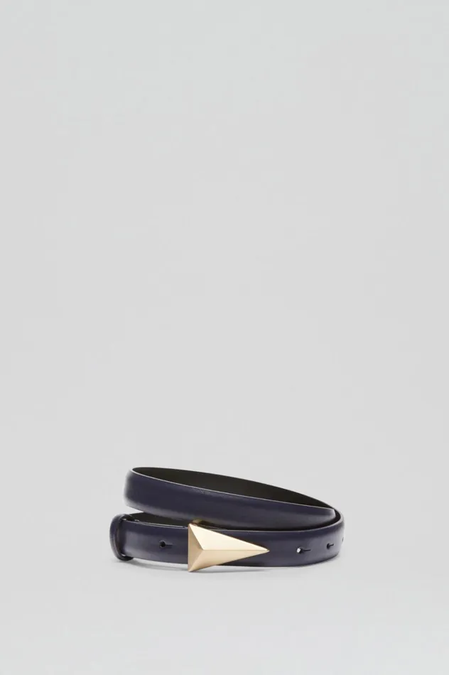 Women Scanlan Theodore Belts BRUSHED TRIANGLE TRIM BELT 2 Darknavy Women Scanlan Theodore Belts BRUSHED TRIANGLE TRIM BELT 2 Darknavy