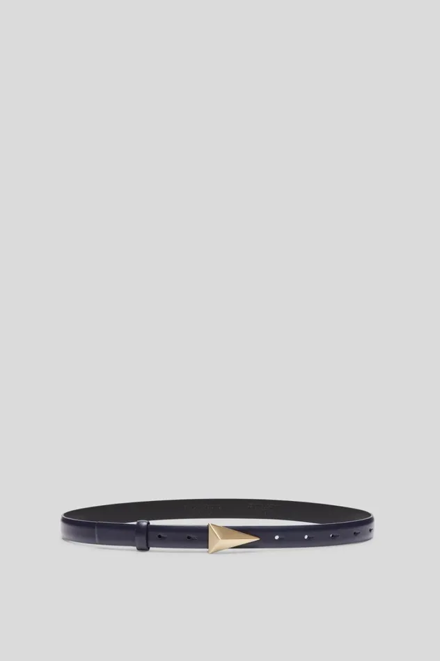 Women Scanlan Theodore Belts BRUSHED TRIANGLE TRIM BELT 2 Darknavy Women Scanlan Theodore Belts BRUSHED TRIANGLE TRIM BELT 2 Darknavy