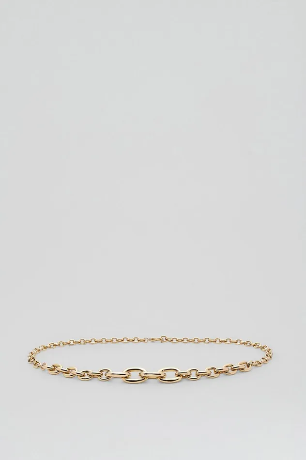 Women Scanlan Theodore Belts OVAL LINK CHAIN BELT Lightgold Women Scanlan Theodore Belts OVAL LINK CHAIN BELT Lightgold